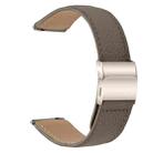 20mm Lychee Texture Starlight Turtle Back Buckle Leather Watch Band(Gray) - 2