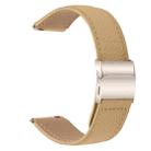 20mm Lychee Texture Starlight Turtle Back Buckle Leather Watch Band(Camel) - 2