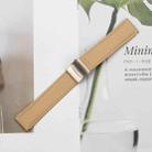 20mm Lychee Texture Starlight Turtle Back Buckle Leather Watch Band(Camel) - 3