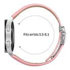 20mm Lychee Texture Silver Turtle Back Buckle Leather Watch Band(Pink) - 2