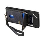 For Nothing Phone 3a Retro Card Wallet Fold Leather Phone Case with Strap(Black) - 3