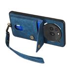 For Nothing Phone 3a Pro Retro Card Wallet Fold Leather Phone Case with Strap(Blue) - 3