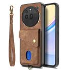 For Nothing Phone 3a Pro Retro Card Wallet Fold Leather Phone Case with Strap(Brown) - 2
