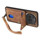 For Nothing Phone 3a Pro Retro Card Wallet Fold Leather Phone Case with Strap(Brown) - 3