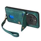For Nothing Phone 3a Pro Retro Card Wallet Fold Leather Phone Case with Strap(Green) - 3