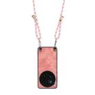 For vivo X200 Ultra Vintage Leather PC Back Cover Phone Case with Crossbody Strap(Pink) - 3