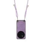 For vivo X200 Ultra Vintage Leather PC Back Cover Phone Case with Crossbody Strap(Purple) - 3