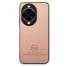 For Huawei nova 14 Pro Twill Fabric Leather Skin Back Phone Case(Pink) - 2