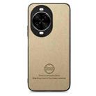 For Huawei nova 14 Pro Twill Fabric Leather Skin Back Phone Case(Khaki) - 2