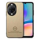 For Huawei nova 14 Ultra Twill Fabric Leather Skin Back Phone Case(Khaki) - 1