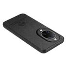For Huawei nova 14 Ultra Twill Fabric Leather Skin Back Phone Case(Black) - 3