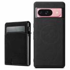 For Google Pixel 9 Suteni H19 Litchi Grain 2-in-1 Removable Card Box Back Phone Case(Black) - 1