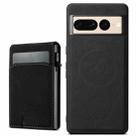 For Google Pixel 7 Pro Suteni H19 Litchi Grain 2-in-1 Removable Card Box Back Phone Case(Black) - 1