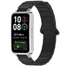 For Huawei Band 10 / 9 / 8 Magnetic Two Color Silicone Watch Band(Black) - 1
