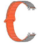 For Huawei Band 10 / 9 / 8 Magnetic Two Color Silicone Watch Band(Gray Orange) - 3