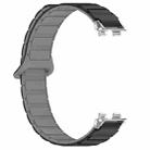 For Huawei Band 10 / 9 / 8 Magnetic Two Color Silicone Watch Band(Black Gray) - 3