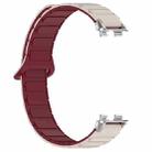 For Huawei Band 10 / 9 / 8 Magnetic Two Color Silicone Watch Band(Starlight Wine Red) - 3