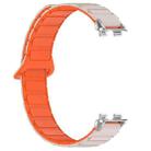 For Huawei Band 10 / 9 / 8 Magnetic Two Color Silicone Watch Band(Starlight Orange) - 3