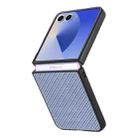For Samsung Galaxy Z Flip 7 5G Carbon Fiber Texture Leather Back Phone Case(Blue) - 2