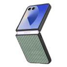 For Samsung Galaxy Z Flip 7 5G Carbon Fiber Texture Leather Back Phone Case(Green) - 2
