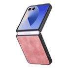 For Samsung Galaxy Z Flip 7 5G Vintage Leather PC Back Cover Phone Case(Pink) - 2
