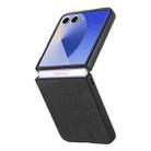 For Samsung Galaxy Z Flip 7 5G Vintage Leather PC Back Cover Phone Case(Black) - 2