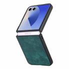 For Samsung Galaxy Z Flip 7 5G Vintage Leather PC Back Cover Phone Case(Green) - 2