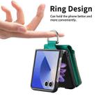 For Samsung Galaxy Z Flip7 5G Litchi Texture Ring Vertical Zipper Wallet Phone Case(Green) - 3