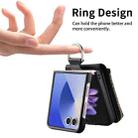 For Samsung Galaxy Z Flip7 5G Litchi Texture Ring Vertical Zipper Wallet Phone Case(Black) - 3