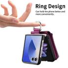 For Samsung Galaxy Z Flip7 5G Litchi Texture Ring Vertical Zipper Wallet Phone Case(Purple) - 3