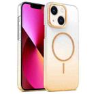 For iPhone 13 Gold Diamond Glitter Gradient MagSafe Shockproof Phone Case(Gold) - 1