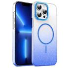 For iPhone 13 Pro Gold Diamond Glitter Gradient MagSafe Shockproof Phone Case(Blue) - 1
