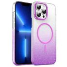 For iPhone 13 Pro Gold Diamond Glitter Gradient MagSafe Shockproof Phone Case(Purple) - 1