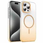 For iPhone 15 Pro Gold Diamond Glitter Gradient MagSafe Shockproof Phone Case(Gold) - 1