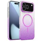 For iPhone 17 Pro Gold Diamond Glitter Gradient MagSafe Shockproof Phone Case(Purple) - 1