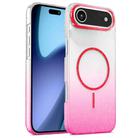 For iPhone 17 Air Gold Diamond Glitter Gradient MagSafe Shockproof Phone Case(Red) - 1