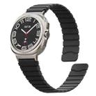 For Samsung Galaxy Watch Ultra 47mm Magnetic Two Color Silicone Watch Band(Black Gray) - 2