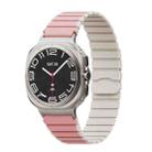 For Samsung Galaxy Watch Ultra 47mm Magnetic Two Color Silicone Watch Band(Pink Starlight) - 1