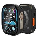 For Apple Watch Ultra 49mm Tempered Film Integrated Aluminum Watch Case(Black) - 1