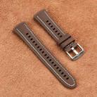 For Huawei Watch 5 42mm Silicone Hybrid Leather Watch Band(Brown) - 2