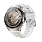 For Huawei Watch 5 46mm Silicone Hybrid Leather Watch Band(White) - 1