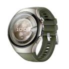 For Huawei Watch 5 46mm Silicone Hybrid Leather Watch Band(Frosted Green) - 1