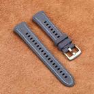 For Huawei Watch 5 46mm Silicone Hybrid Leather Watch Band(Blue) - 2