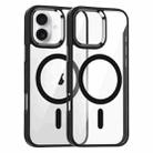 For iPhone 17 Metal Eyes Lens Ring MagSafe Anti-drop Phone Case(Black) - 1