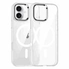 For iPhone 17 Metal Eyes Lens Ring MagSafe Anti-drop Phone Case(Transparent) - 1