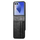 For Samsung Galaxy Z Flip7  5G Vertical Flip Card Slot Leather Phone Case(Black) - 2