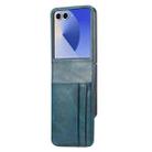 For Samsung Galaxy Z Flip7  5G Vertical Flip Card Slot Leather Phone Case(Green) - 2