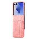 For Samsung Galaxy Z Flip7  5G Vertical Flip Card Slot Leather Phone Case(Pink) - 2