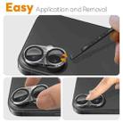 For iPhone 17 2pcs NORTHJO Camera Lens Protector 3D Night Shot Tempered Glass Film(Black) - 3