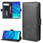 Double Buckle Wallet Stand Leather Cell Phone Case for P SMART Z，with Wallet & Holder & Card Slots(Black) - 1